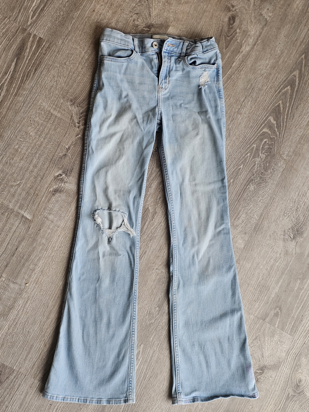 Abercrombie Kids Girls Light Blue Flare Jeans 11/12 Long